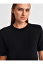 90257 Crew Neck Wool Blend Knitwear Dress-Black - 3