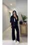 Rendry Black Parachute Detailed Hooded Pants Set