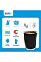 [25 Pack] 12oz Black Disposable Coffee Cups - Triple Wall Ripple Hot Paper Cups for Tea & Drinks - 6