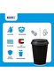 [25 Pack] 12oz Black Disposable Coffee Cups with Lids – Triple Wall Ripple Cups for Hot & Cold - 3