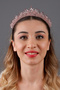 Margo Sparkling Crystal Stone Bridal Crown Wedding Engagement Henna Nikah Evening Dress Princess Hair Accessory - 3