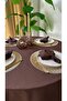 Royal Brown Round Tablecloth (Napkins Not Included) - 5