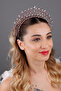 Lyra Elegant Leafy Crystal Bridal Crown Wedding Engagement Henna Nikah Princess Hair Accessory