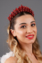 Julia Elegant Leaf Crystal Bridal Crown Wedding Engagement Henna Princess Evening Dress Hair Accessory - 4