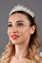 Margo Crystal Stone Bridal Crown Princess Crown Wedding and Henna Hair Accessory Wedding Crown - 3