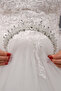 Clara Crystal Stone Bridal Crown Wedding Crown Henna Hair Accessory Wedding and Evening Dress Crown - 4