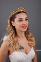 Clara Crystal Stone Bridal Crown Wedding Crown Henna Hair Accessory Wedding and Evening Dress Crown - 2