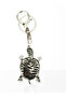 Metal Keychain with Turtle Figure and Colored Stones - 3