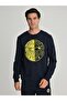 Fenerbahçe Tribün Laser Printed Single Color Logo Men's Sweatshirt - 2