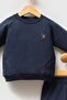 Baby Boy Round Neck Two Thread Fabric Long Sleeve Top and Bottom Set - 2