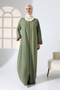 Women's Belmando Fabric Prayer Dress with Elastic Sleeves, Pockets and Zipper Li̇kapa - 5