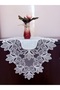 French Lace Tulip Pattern Linen Gardenia Luxury 3-Piece Runner Living Room Coffee Table Cover - 2