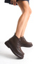 Skin High Sole Lace-Up Women's Short Bitter Brown Boots Bootie