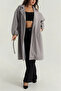 Women's Double-neck Collar Waist Balloon Sleeve Trench Coat - 3