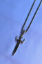Double Horn Sword Handcrafted Stainless Steel Chain Men's Necklace - 5