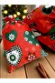 Christmas Themed Heart, Deer and Snowflake Fabric Gift Bag – Red Green 17X25 cm - 5