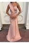 Flexible Scuba Fabric Front Stone Detailed Evening Dress 583324 Pudra - 4