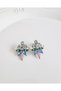 Evening Dress Zircon Stone Colorful Earrings 3 cm - 2