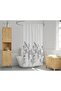 Bathroom Curtain 1X110X200 Single Panel Shower Curtain with Ring Gift Shower Cabin Curtain 3389 - 2