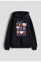 Friends Cat Printed Women Men Kids Black Hooded Sweatshirt Hoodie