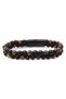 Tiger's Eye and Onyx Natural Stone and Steel Rope Men's Bracelet 31832B18D2