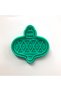 Christmas Tree Ornament Cookie Mold and Stamp Set - Geometric Patterned - 2