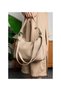 Women's Soft Leather Classic Model Hand and Shoulder Bag with Metal Accessories
