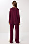 Contrast Color Modal Top and Bottom Set Lby0011 Mürdüm - 8