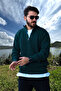 Men's Knitwear Sweater Zippered Stand Collar - 3