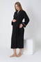 Knitted Fabric Shirt Collar Waist Belted Saabhlık - 2