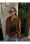 Tasseled Suede Double Strap Women's Hand and Shoulder Bag Black - 4