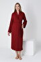 Knitted Fabric Shirt Collar Waist Belted Saabhlık
