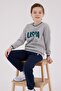 4-15 Years Licensed Us Polo Assn Boys Team-Space Gray - 4