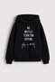 Printed Women's Men's Children's Black Hooded Sweatshirt Hoodie with the Saying, "No Matter How Happy I Am, I'M Still Turkish."