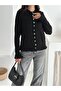 Buttoned Cardigan with Front Ruffle Detail - 2