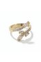 Adjustable Gold Color Women's Ring - Antiallergic Steel Jewelry, Stylish Model with Zircon Stone - 3