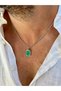 Haldir Men's Twisted Chain Green Natural Stone Tipped Steel Necklace - 2