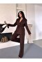 Belted Blazer Jacket and Trousers Suit - 6