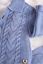 Blue 3-Piece Knitted Knitwear Baby Set - 3
