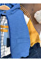 Inflatable Vest Hooded Zippered Plaid Sweatshirt Lycra Jeans 3-Piece Baby Boy Set - 5