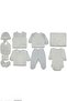 Striped Bear Head Baby Boy Newborn 10 Piece Hospital Release Bodysuit Set - 3