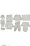 Striped Bear Head Baby Boy Newborn 10 Piece Hospital Release Bodysuit Set - 2