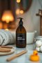 Amber Glass Bottle 500ml Pump Head Black Label Daily Life Collection Baby Shampoo Bottle - 4