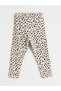 Lcw Kids Beige Minnie Mouse Printed Girls' Sweatshirt and Leggings - 7