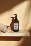 Amber Glass Bottle 500ml Daily Life Collection Shower Gel Bottle with Pump Head White Label - 3