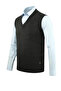 Men's V-Neck Dark Gray Sweater Knitwear Solid Color Steel Knit Classic Fit - 5200H - 2