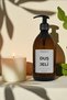 Amber Glass Bottle 500ml Daily Life Collection Shower Gel Bottle with Pump Head White Label - 2