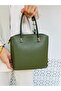 Green 5-Compartment Women's Scarf Bag with Accessories and Hand and Shoulder Straps - 5