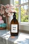 Amber Glass Bottle 500ml Daily Life Collection Shower Gel Bottle with Pump Head White Label - 5