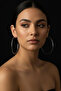 Women's Mega Size 9.5 cm Stainless Steel Hoop Earrings – Modern Design - 2